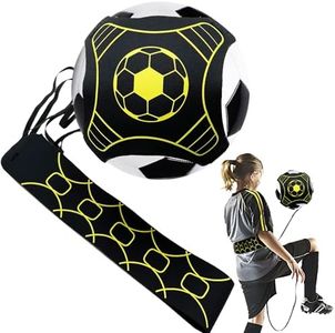 Eiarrnp Soccer Volleyball Rugby Training Equipment for Kids and Adults, Kick Solo Juggling Reflex Agility Practice Belt, Black