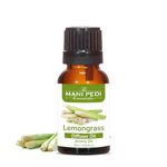 The Mani Pedi Essentials Lemongrass Diffuser Oil |Essential Aroma Oil air freshener Diffuser for Home|Pure & Natural | Pure Essential Diffuser Oil - 15ml