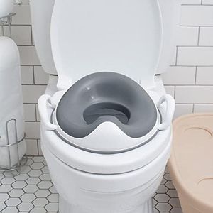 Prince LionheartToilet Training Seat Squish Kids with Sturdy Handle and Build-in Splash Guard, Tinkle Toilet Training Squish for Boys Girls (Grey)