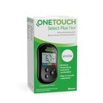 OneTouch Select Plus Flex® Blood Glucose Meter I System for Blood Glucose Control I with 1 Blood Glucose Meter, 10 Test Strips, 1 Lancing Device, 10 lancets, 1 Pouch (Including Batteries)