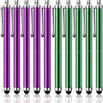iAccessories Universal Capacitive Stylus Touch Screens Pens Compatible with All Smart Devices iOS Windows Android Tablets Mobile Phones, Pack of 10 - Multicolor