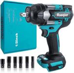 Cordless Impact Wrench 1/2 inch for Makita 18v Battery Impact Wrench 740Ft-lbs(1000N.m), High Torque Brushless Electric Impact Gun, Drive Impact Cordless,Impact Gun, Power Impact Driver (No Battery)