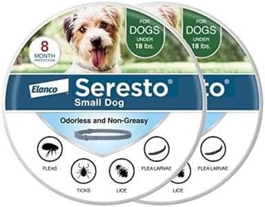 Seresto Flea and Tick Collar for Dogs, 8-Month Tick and Flea Collar for Small Dogs 2-Pack, Up to 18 Pounds