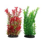 Vivifying Aquarium Artificial Plants, 2 Pack 9.8inch Tall Plastic Plants for Fish Tanks