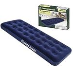 Premium Extra Comfortable Blow up Single Airbed | Waterproof Guest Single Airbed Inflatable Mattress | Blow Up Mattress Single | Single Air Beds for Adults & Kids | Quick Inflatable Camping Mattress