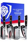 DALSTRONG Charcuterie & Cheese Knife Set - 4-Piece - Shogun Series - Mini Cleaver, Serrated Knife, Round-Tip, Forked Cheese Knife - AUS-10V Super Steel - G10 Garolite Handle - w/Sheath