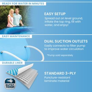 Intex Easy Set Up Pool, 10ft x 30in – Blue