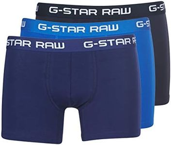 G-STAR Classic Trunk Color 3-Pack Ropa Interior, Multicolor (Lt Nassau Blue/Imperial Blue/Maz Blue D05095-2058-8528), XL Hombre