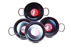 Vaello Campos La Valenciana 15cm Enamelled Steel Paella Pan / Tapas dish - Set of 4