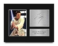 HWC Trading Ewan McGregor Gift USL Signed Printed Autograph Star Wars Gifts Obi-Wan Kenobi Print Photo Picture Display - US Letter Size