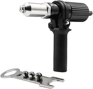 EZONEDEAL Professional Electric Rivet Gun Adapter Kit Drill Adapter,Cordless Drill Riveting Insert Nut Tool,Electric Drill Riveter Adapter Riveting Gun Tool Kit Insert Nut Hand Power Tool