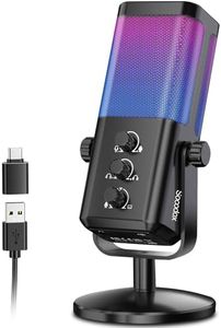 socodox Gaming Mic, with Game Voice Balance& One Touch Noise Cancellation, USB Condenser Microphone for PC/PS4/PS5/Mac, with Mute&Monitoring, RGB Microphone for Podcast, Streaming, Recording, Discord