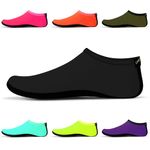 Water Socks - Unisex Indoor Sock Water Shoes Yoga Socks Barefoot Beach Surf Diving Home Slipper Pool for Kids Adults Black Size S EU 33-34 UK 2.5/3.5 Adults SWA15BKS