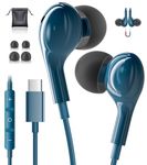 USB C Headphones for Samsung S24 S23 Ultra S22 S21 FE A54 A34 A55 Type C headphones with Microphone HiFi Wired Earbuds USB C Earphones for iPhone 16 iPhone 15 Pro Max Google Pixel 9 8 Pro 8a iPad 10th