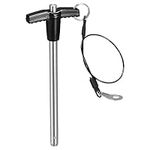 sourcing map T Handle Lock Pins, 5/16" Pin Dia. 3-15/16" Usage Length Stainless Steel Push-Button Quick Release Pin with Lanyard Cable (8mm-100mm)