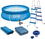 Intex Easy Set Inflatable Swimming Pool Set: 15ft x 48in – with 1000 GPH Cartridge Filter Pump and Hydrotools Chlorine Dispenser – Easy Assembly