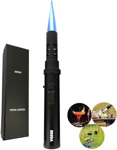 Bruda Camping Kitchen Butane Torch, Fire Starter Torch Lighter, Long Gas Refillable Blow Torch with Adjustable Jet Flame for Cooking, BBQ, Grill, Firewood, Wilderness Survival (Butane Not Included)