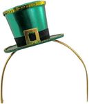 Nicky Bigs Novelties St Patricks Day Headband Green Mini Leprechaun Top Hat Irish Hair Costume Accessories Head Band for Women