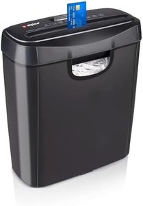 Alpina Paper Shredder 190 W - Paper Shredder Credit Cards - Paper Shredder Devices - Shredder in Strip - with Collection Container - Overheating Protection - 29 x 14 x 32.5 cm - Black
