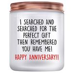 Happy Anniversary Candles Gifts for Her Him Couple- 1, 2, 5, One Year Anniversary Romantic Gifts for Wife Husband Girlfriend Boyfriend