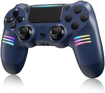 Controller Wireless for PS4: 1000mAh Battery Double shock 6-Axis Gyro Multi Touch Pad Built-in Speaker 3.5mm Audio Jack Share Button Controller Wireless fit for PlayStation 4/4 Slim / 4 Pro/PC