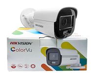 HIKVISION 2MP ColorVu Bullet Camera DS-2CE10DF0T-PFS IP67 White Wired 1Full HD 1080p