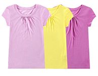 BIENZOE Girl's School Uniform Breathable Quick-Dry T-Shirt PackC 7/8