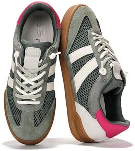 Genuine Leather Slip On Sneakers for Women with Leather Memory Foam Insole