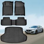 2026 2025 2024 2023 2022 for Honda Civic Floor Mats Cargo Liner, All Weather Mats for Civic Sedan LX/Sport/EX/Touring/Si (Non Hatchback), Floor Liners Cargo Mat for 11th Gen Civic Car Accessories