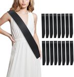 16 Pcs Sash Blank Satin Black Sash Party Favors, Bride To Be Sash, Plain Sash, Diy Sash Sashes Custom Sash for Birthday, Homecoming, Party, Graduation, Pageants, Wedding, Hen Party, Make Your Own Sash