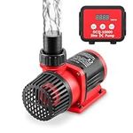 JEREPOND 2640GPH 80W Aquarium DC Retrun Pump With LCD display Controller,DC24V 18FT Lift Controllable water pump for fresh and marine water fish tank,100 speeds ECO Quiet inline and submersible pump