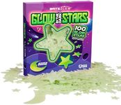 100 Pcs Ultra Brighter 3D Glow in The Dark Stars for Ceiling & Walls I Glow Stars for Ceiling with Moon I Glow in The Dark Decorations for Bedroom W/Constellation Map & Reusable Putty I Star Stickers