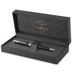 PARKER Sonnet Ballpoint Pen, Matte Black Lacquer with Palladium Trim, Medium Point Black Ink (1931524)