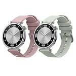 kwmobile Straps Compatible with Huawei Watch GT4 41mm Straps - 2x Replacement Silicone Watch Bands