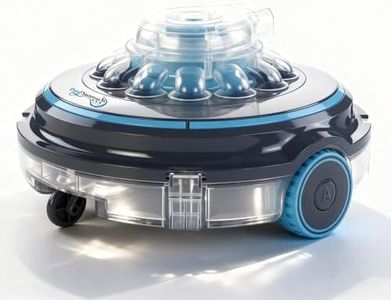 US Patented Robotic Pool Vacuum for Above Ground Pools | Cordless, Self-Parking | Extended 75-Min Battery, Dual-Layer Filtration for Superior Leaves Debris Removal by Model Pool Stomach 65