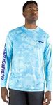 WindRider Men’s Rash Guard Swim Shirt – Long Sleeve UPF 50+ Performance Fit Caribbean Cove