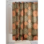 InterDesign Bazaar Fabric Shower Curtain - 72" x 72", Spice Brown