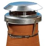 Aluminium COLT TOP 2 Chimney Cowl Anti Down Draught with Bird Guard RAIN Entry Protection Stop Smoke Fume BLOWBACK for STOVES & Fires