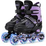 Kids Inline Skates for Girls Boys, Roller Skates Kids Adjustable with Light Up Wheels for beginners boys girls. (Medium (UK 1-4))