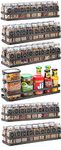 Craft Mshopr Wall Mounted Iron Spice Rack Organiser Pack,Hanging Seasoning Spice Rack Shelf Holder Storage for Kitchen Cabinet - Black-16 Inches (Pack-6), Tiered Shelf