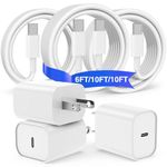 3Pack USB C Charger for iPhone 15 16,10FT+6FT USB C Cable and USB C Charger Blcok for iPhone 16 15 Pro/15 Pro Max/15 Plus, Long iPhone 16 15 Fast Charging Cable for iPad Pro12.9/11,iPad Air,iPad Mini