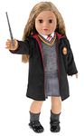 18 inch Doll Magic School Uniform Inspired Costume Doll Clothes Accessories Set Include Outfit Shoes for Girls Gift (No Doll)