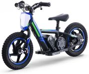 TUIBOKA Lightweight Electric Dirt Bike for Kids,170W Racing Grade Electric Motorcycle for Ages 3-6, Detachable Battery, Adjustable Seat, Safe Speeds Up to 10 MPH, 12Inch Off Road Tires, Blue