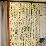 GUOCHENG Ivy Vine Curtain Light LED Leaf Curtain Fairy Lights Green Ivy Garland Copper Light Strings for Windows Wedding Bouquets Party Home Décor