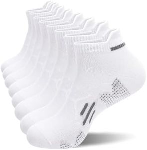 soxitoevy 8 Pairs Unisex Ankle Running Socks, Breathable Mesh Heel Tab Athletic Socks, Moisture Wicking Low Cut Sports Socks for Men & Women, Workout, Casual, Gym, US 5-10