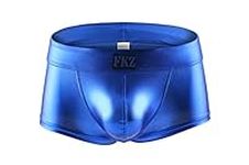 Swbreety Men Shiny Liquid Metallic Underwear Bikini Swimsuit Boxer Brief Trunks