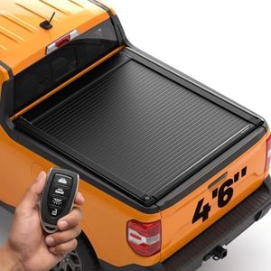 WOLFBOX Power Retractable Tonneau Cover for 2022-2026 Ford Maverick. Fits 4.6ft Bed. Electric Aluminum Truck Bed Cover with Remote Control & App, Weatherproof & Anti-Theft Accessories