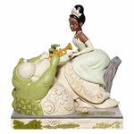 Enesco Disney Traditions by Jim Shore White Woodland The Princess and The Frog Tiana with Louie Figurine, 7.5 Inch, Multicolor