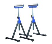 KASTFORCE 2 of Folding Roller Stand, Height Adjustable, Heavy Duty 300 LB Load Capacity Each, Outfeed Woodworking, Folds Flat for Easy Storage, Twin Pack, KF3015