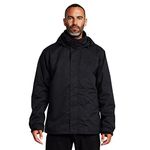 Peter Storm Men's Downpour 3-in-1 Jacket with Removable Fleece Midlayer & Adjustable Hood, Waterproof, Breathable & Warm Raincoat (UK, Alpha, M, Regular, Regular, Black)
